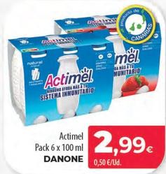 Oferta de Danone - Actimel Pack 6 X por 2,99€ en Spar Tenerife