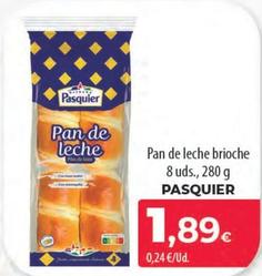Oferta de Pasquier - Pan De Leche Brioche 8 Uds. por 1,89€ en Spar Tenerife