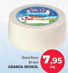 Oferta de Granja Riosol - Queso Fresco De Vaca por 7,95€ en Spar Tenerife