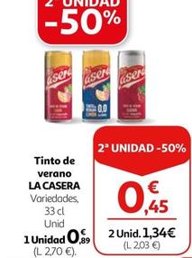Oferta de La Casera - Tinto De Verano por 0,89€ en Alcampo