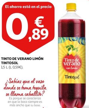 Oferta de Tintosol -Tinto De Verano Limón  por 0,89€ en Alcampo