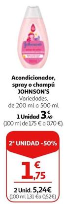 Oferta de Johnson's - Acondicionador Spray O Champu por 3,49€ en Alcampo