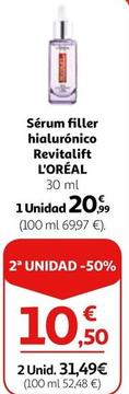 Oferta de Revitalift - Serum Filler Hialuronico por 20,99€ en Alcampo