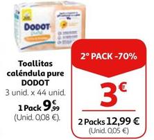 Oferta de Dodot -  Toallitas Calendula Pure por 9,99€ en Alcampo