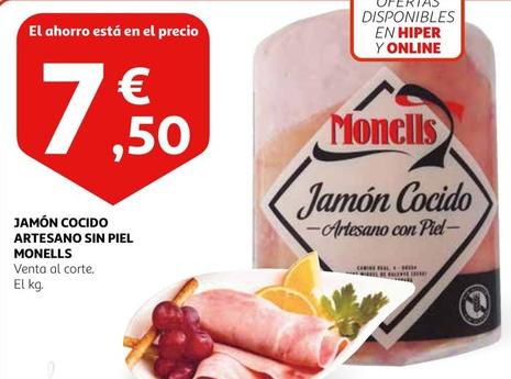 Oferta de Jamón cocido por 7,5€ en Alcampo