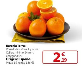 Oferta de Torres - Naranja por 2,19€ en Alcampo