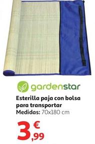 Oferta de Gardenstar - Esterilla paja con bolsa para transportar por 3,99€ en Alcampo