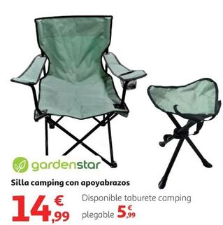 Oferta de Gardenstar - Silla camping con apoyabrazos por 14,99€ en Alcampo