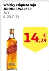 Oferta de Johnnie Walker - Whisky Etiqueta Roja por 14,29€ en Alcampo