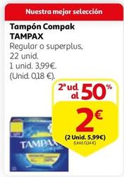 Oferta de Tampax - Tampón Compak por 2€ en Alcampo