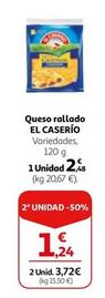 Oferta de El Caserío - Queso Rallado por 2,48€ en Alcampo