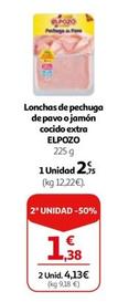 Oferta de Elpozo - Lonchas De Pechuga De Pavo O Jamón Cocido Extra por 2,75€ en Alcampo