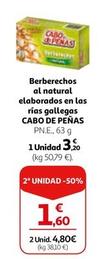 Oferta de Cabo de Peñas - Berberechos Al Natural Elaborados En Las Rias Gallegas por 3,2€ en Alcampo
