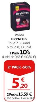 Oferta de DryNites - Panal por 10,39€ en Alcampo