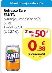 Oferta de Fanta - Refresco Zero por 0,38€ en Alcampo