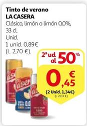 Oferta de La Casera - Tinto De Verano por 0,45€ en Alcampo
