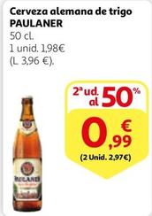 Oferta de Paulaner - Cerveza Alemana De Trigo por 0,99€ en Alcampo
