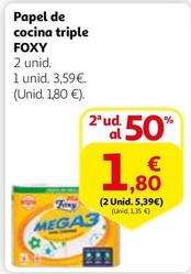 Oferta de Foxy - Papel De Cocina Triple por 3,59€ en Alcampo