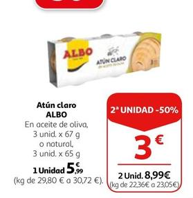 Oferta de Albo - Atún Claro por 5,99€ en Alcampo