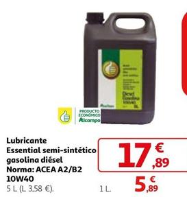 Oferta de Auchan - Lubricante Essential Semi-sintetico Gasolina Diesel por 17,89€ en Alcampo