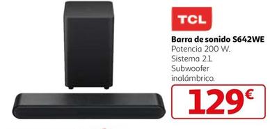 Oferta de TCL - Barra De Sonido S642WE por 129€ en Alcampo