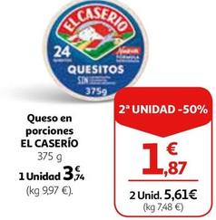 Oferta de El Caserío - Queso En Porciones por 3,74€ en Alcampo