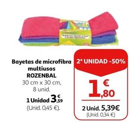 Oferta de Rozenbal - Bayeta De Microfibra Multiusos por 3,59€ en Alcampo