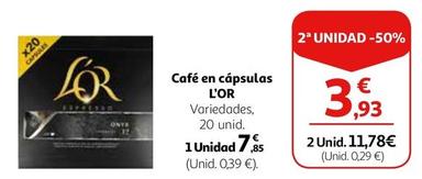 Oferta de L'or - Café En Cápsulas por 7,85€ en Alcampo