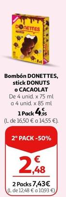 Oferta de Donettes/Donuts/Cacaolat - Bombón, Stick por 4,95€ en Alcampo