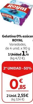 Oferta de Royal - Gelatina 0% Azucar por 1,7€ en Alcampo