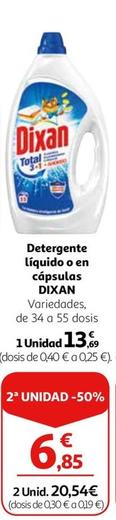 Oferta de Dixan - Detergente Liquido O En Capsulas por 13,69€ en Alcampo