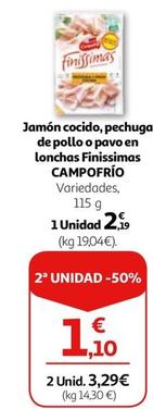 Oferta de Campofrío - Jamon Cocido por 2,19€ en Alcampo