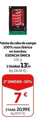Oferta de ESENCIA ÚNICA COVAP - Paleta De Cebo De Campo 100% Raza Ibérica En Lonchas por 13,99€ en Alcampo