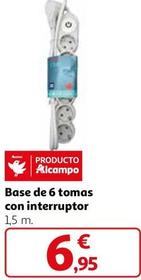 Oferta de Base De 6 Tomas Con Interruptor por 6,95€ en Alcampo