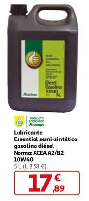 Oferta de Lubricante Essential Semi-sintético Gasolina Diésel por 17,89€ en Alcampo