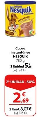 Oferta de Nestlé - Cacao Instantaneo por 5,38€ en Alcampo