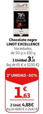 Oferta de Lindt - Chocolate Negro Excellence por 3,25€ en Alcampo