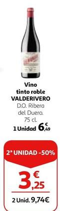 Oferta de VALDERIVERO  - Vino Tinto Roble por 6,49€ en Alcampo