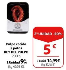 Oferta de El Rey Pulpo - Pulpo Cocido 2 Patas por 9,99€ en Alcampo