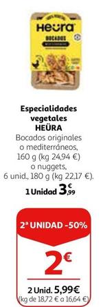 Oferta de Heura - Especialidades Vegetales por 3,99€ en Alcampo