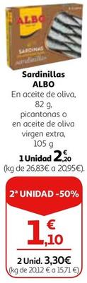 Oferta de Albo - Sardinillas por 2,2€ en Alcampo