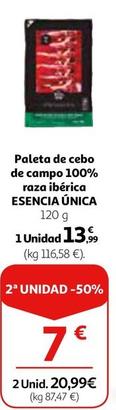 Oferta de Esencia Única - Paleta De Cebo De Campo 100% Raza Ibérica por 13,99€ en Alcampo