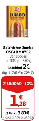 Oferta de Oscar Mayer - Salchichas Jumbo por 2,55€ en Alcampo