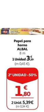 Oferta de Albal - Papel Para Horno por 3,59€ en Alcampo