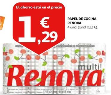 Oferta de Renova - Papel De Cocina por 1,29€ en Alcampo