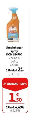 Oferta de Don Limpio - Limpiahogar Spray  por 2,99€ en Alcampo