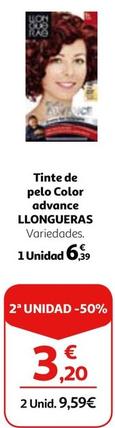 Oferta de Llongueras - Tinte De Pelo Color Advance por 6,39€ en Alcampo