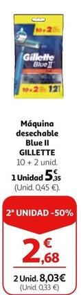 Oferta de Gillette - Máquina Desechable Blue Ii por 5,35€ en Alcampo