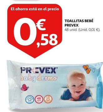Oferta de Prevex - Toallitas Bebe por 0,58€ en Alcampo