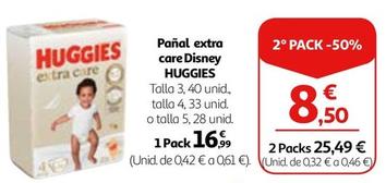 Oferta de Huggies - Pañal Extra Care Disney por 16,99€ en Alcampo